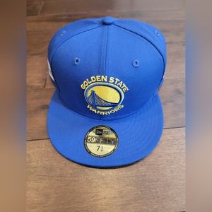New Era GOLDEN STATE WARRIORS 59Fifty 5950 Blue Fitted Hat Cap 7 5/8  NBA Finals